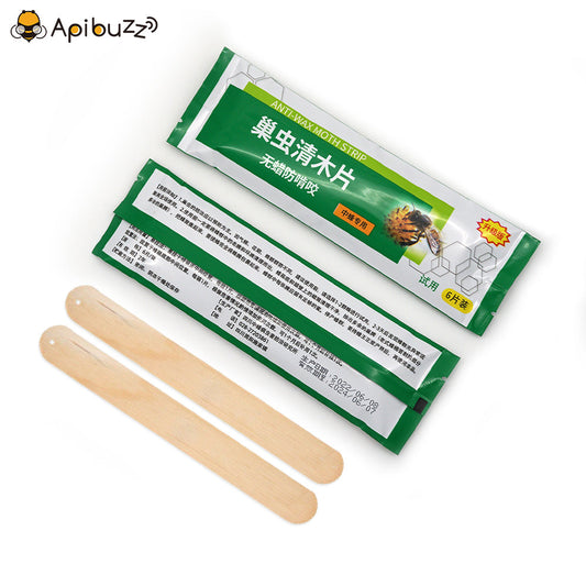 APIBUZZ Wax Moth Treatment Strips | 6-Count Pack