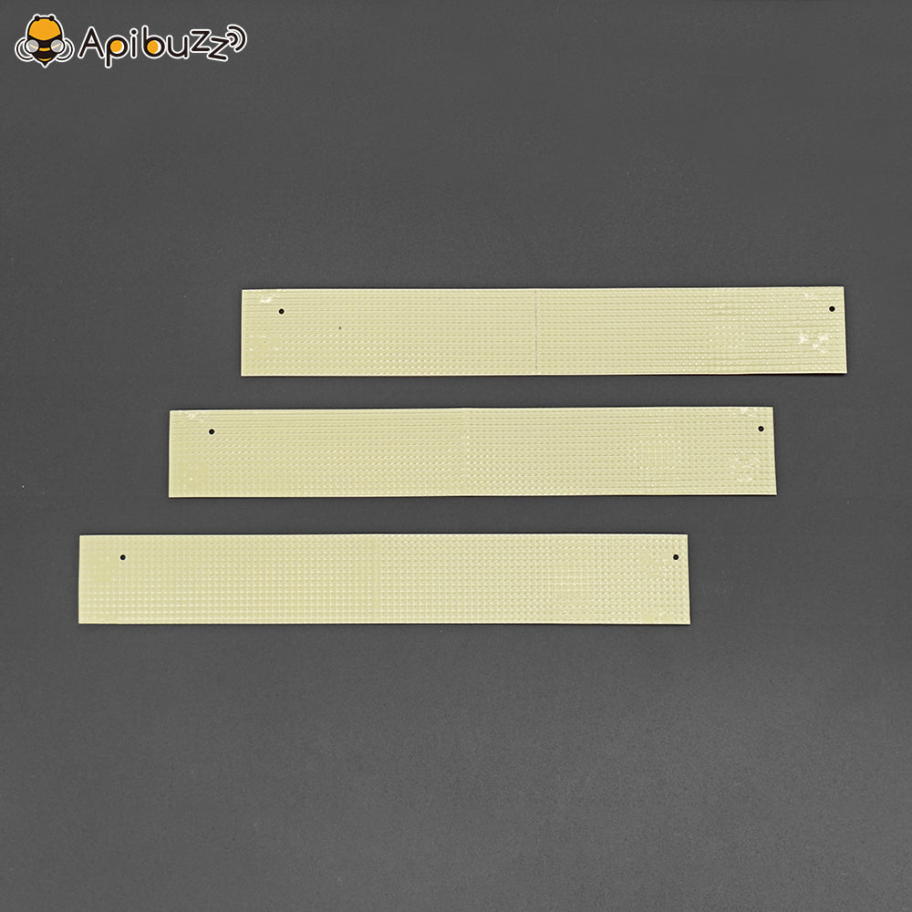 Close-up of APIFLUME bee mite treatment strip surface and texture