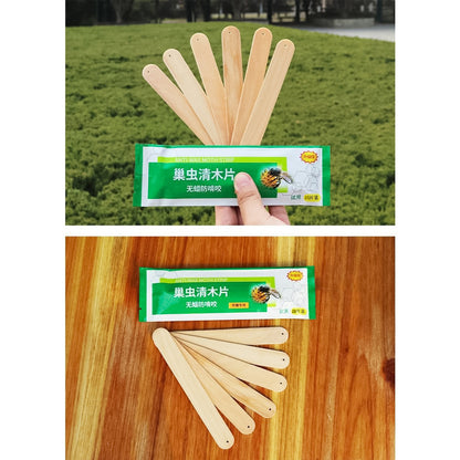 APIBUZZ Hive Wax Moth Control Wooden Strips | 10-Unit Pack