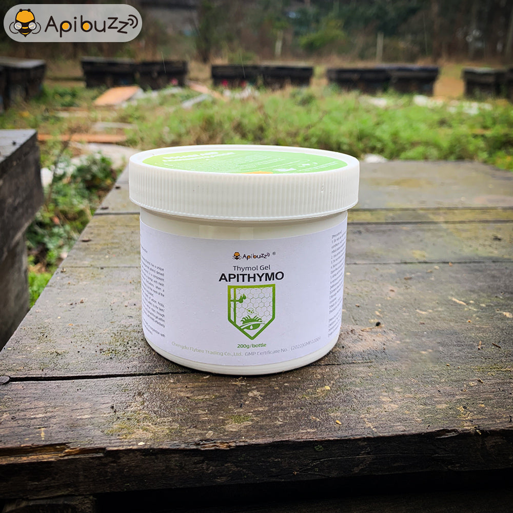 APITHYMO thymol treatment for bees​ is placed on the top of a beehive, similar to Apiguard mite treatment​