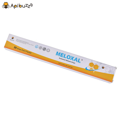 Front view of Meloxal bee mite strips, an ideal product of beekeeping oxalic acid​