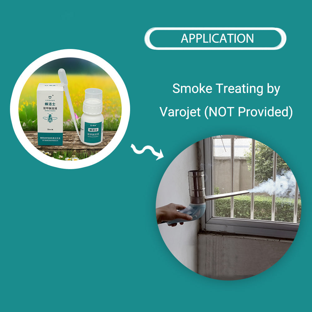 Smoke application method by Varrojet for LINGMAN 12.5% EC amitraz acaricide​ - apiary supplies