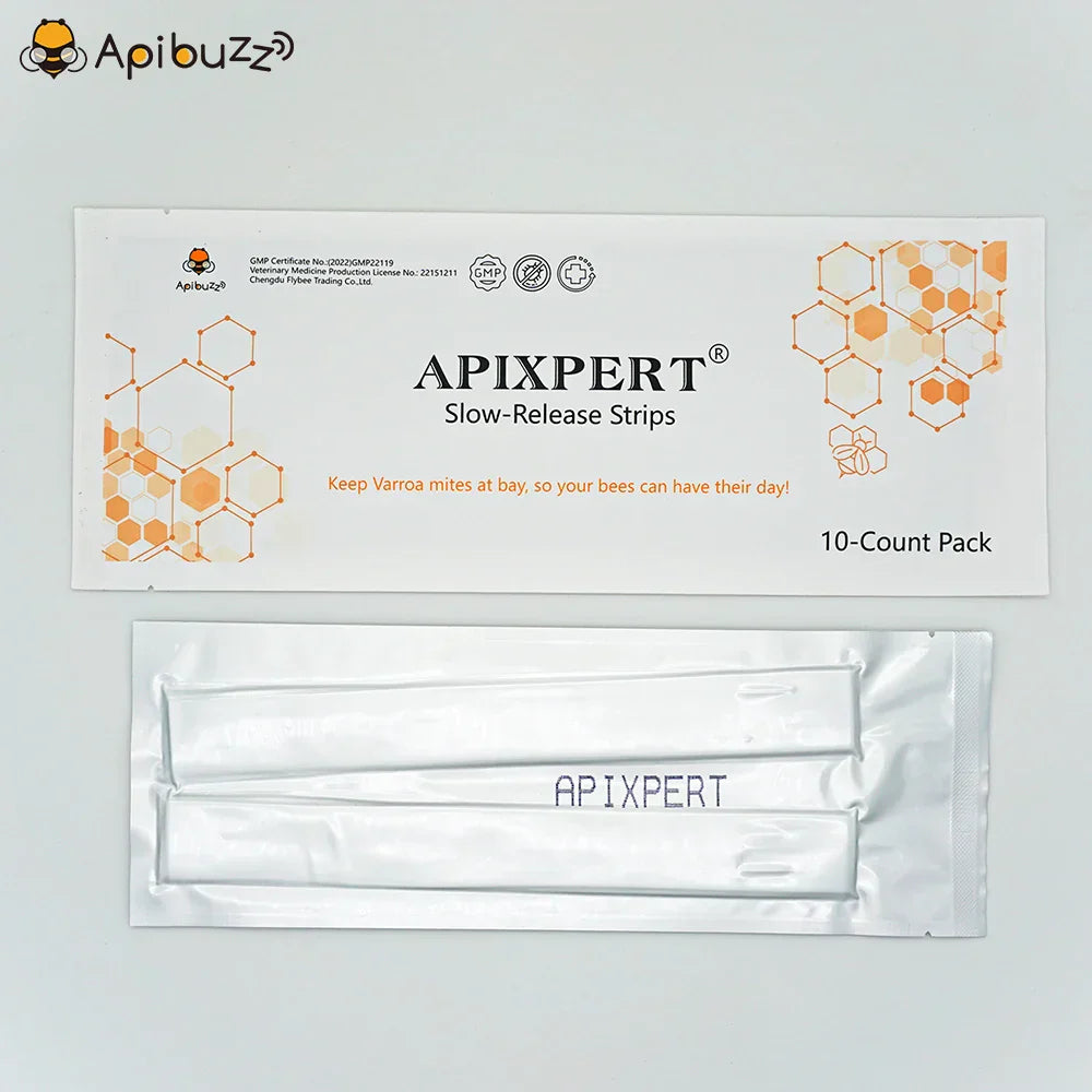 APIXPERT flumethrin varroa treatment strips with inner packs – premium beekeeping supplies