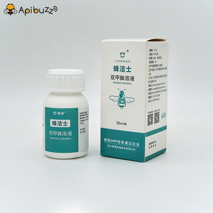 LINGMAN amitraz solution 50ml bottle and box for beekeeping use