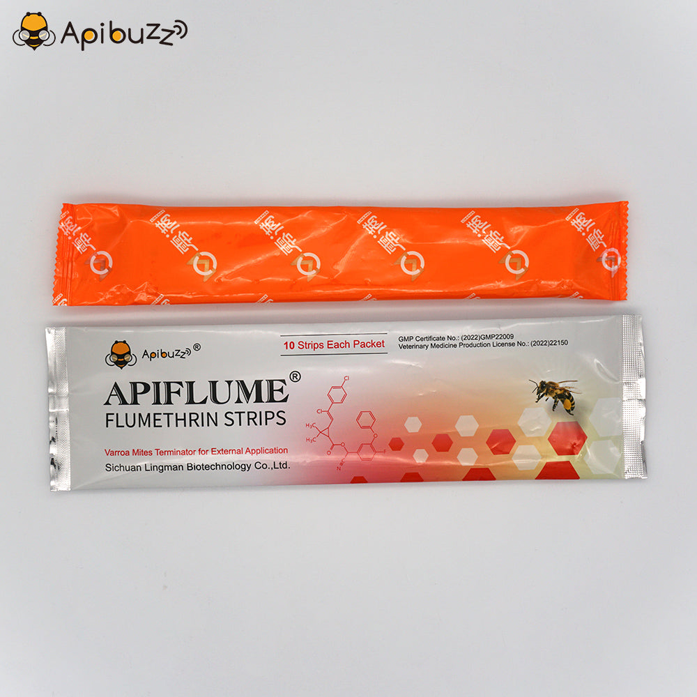 APIFLUME Mite Strips for Bees | 10-Count Pack