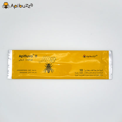 APIFLUVA 10-Pack fluvalinate varroa strips Arabic version – best varroa treatment for beekeepers
