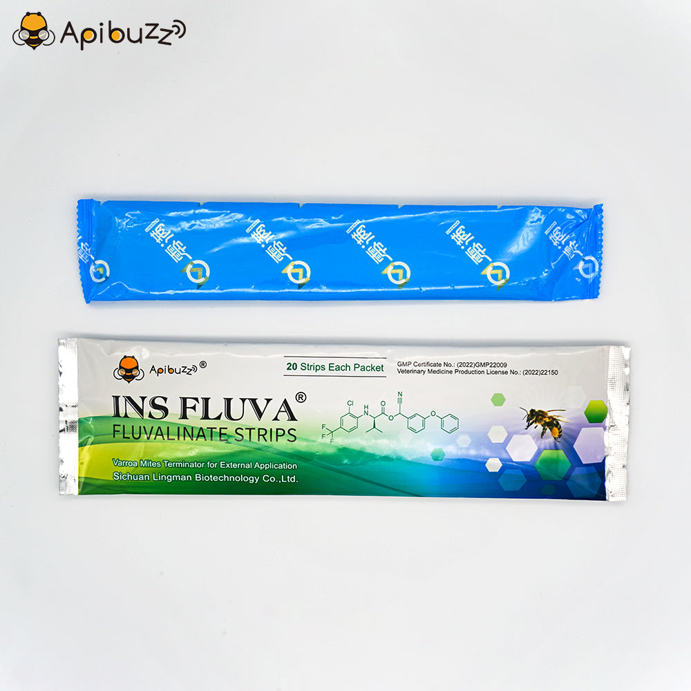 INS FLUVA mild type fluvalinate strips with inner bags and full packaging set
